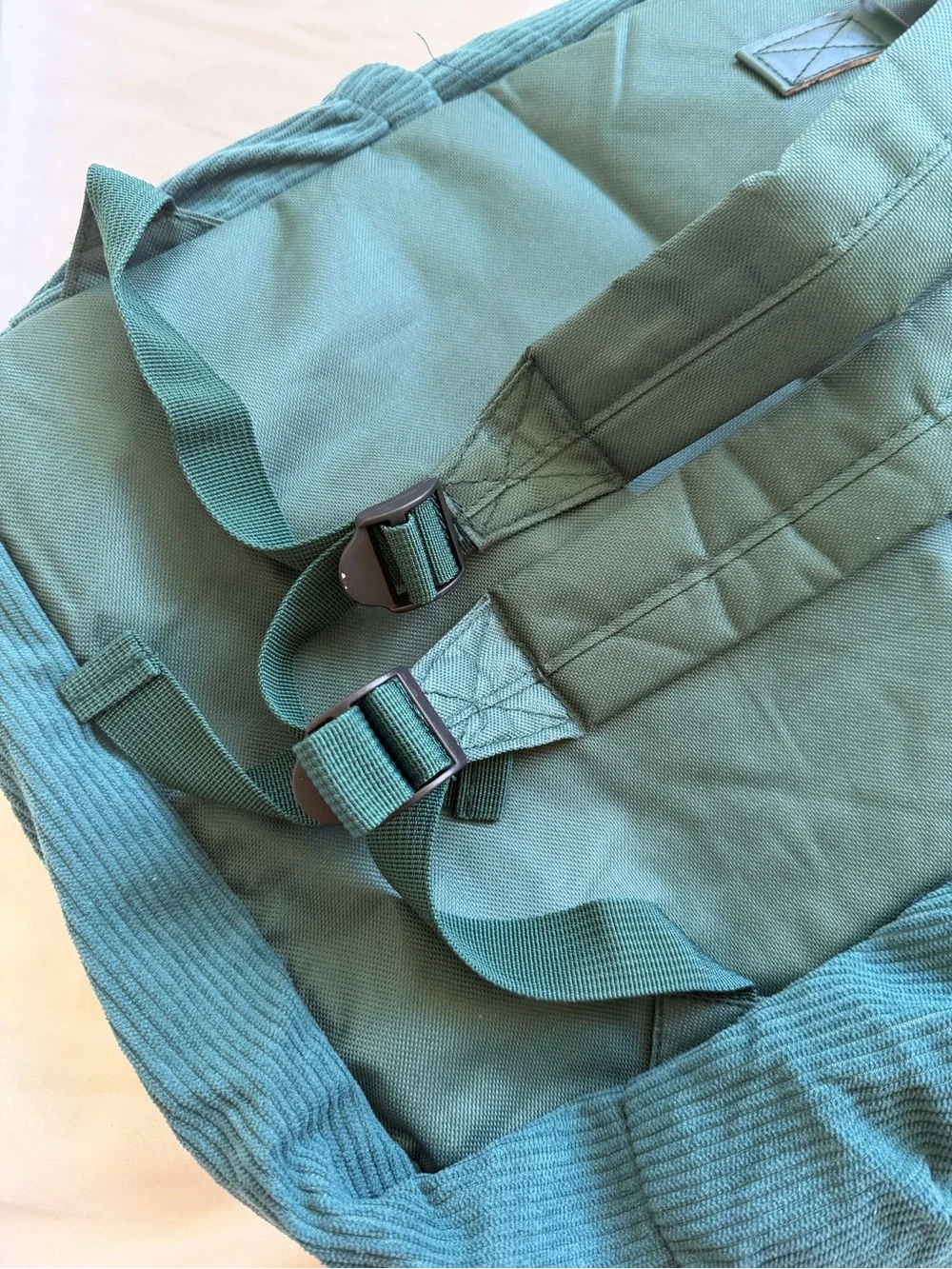 BNWT Metropack true deep green corduroy backpack adjustable straps